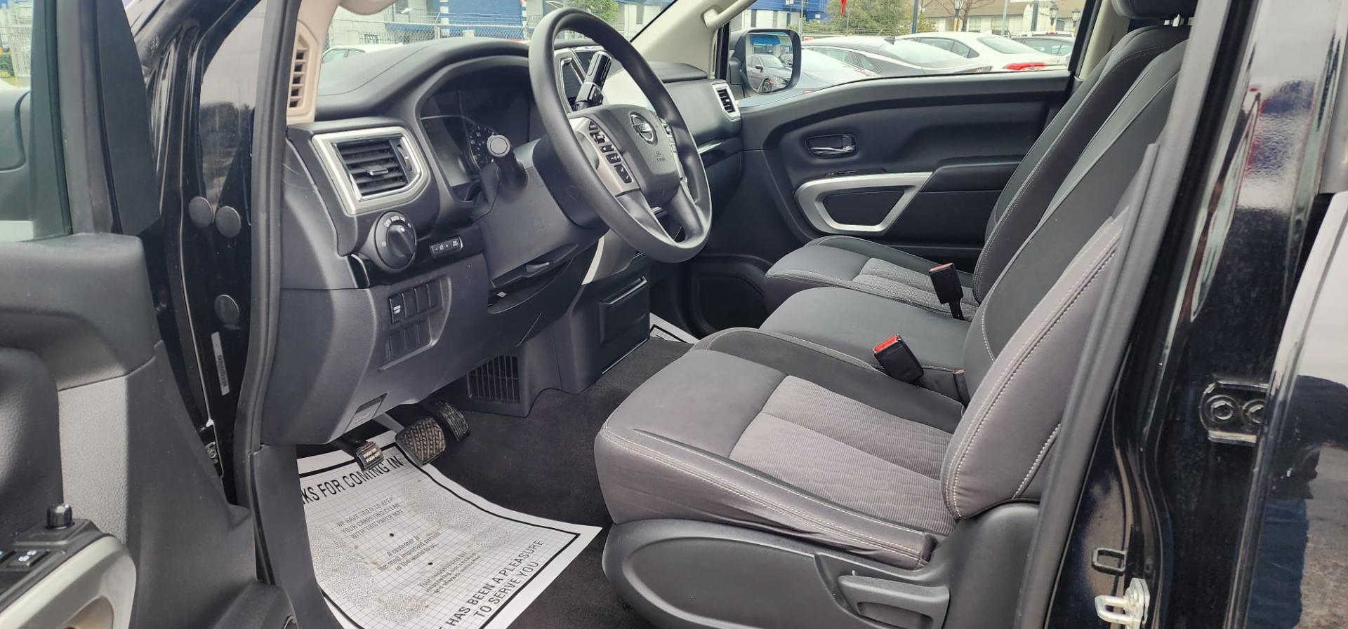 2021 Black Nissan Titan S Crew Cab 2WD (1N6AA1EEXMN) with an 5.6L V8 DOHC 32V engine, 9A transmission, located at 1842 Wirt Road, Houston, TX, 77055, (713) 973-3903, 29.805330, -95.484787 - Photo#16